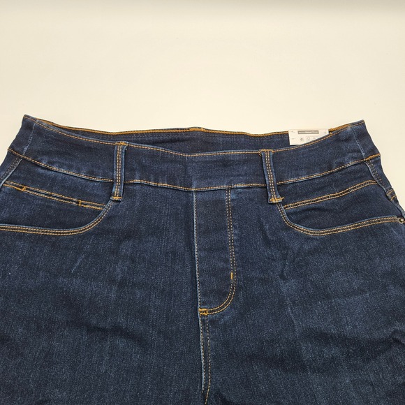 Time and Tru Women's Relaxed Fit Stretch Capri Jeans‎ Dark Wash Size M 8 10 - Picture 2 of 7